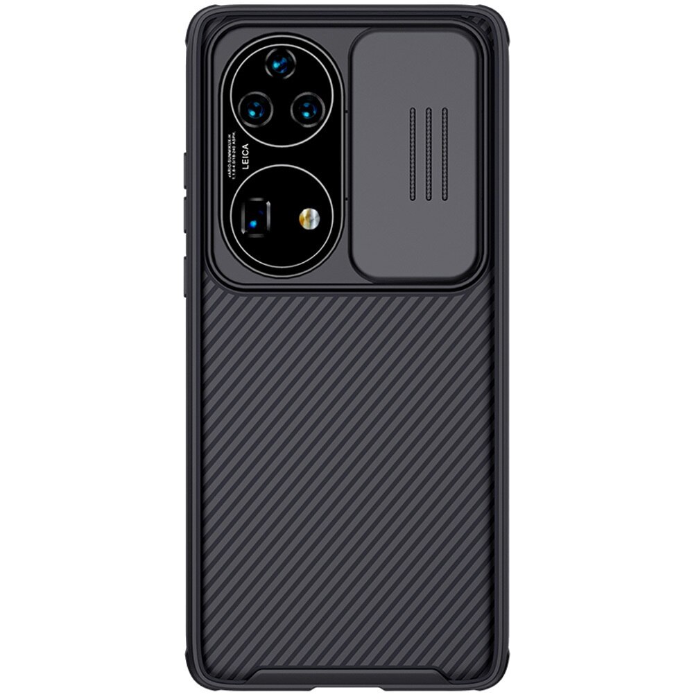 For Huawei P50 Pro ケース,nillkin保護カメラケース,For Huawei P50 用ハードバックソフトエッジ,スライドケース: For Huawei P50 Pro / Black