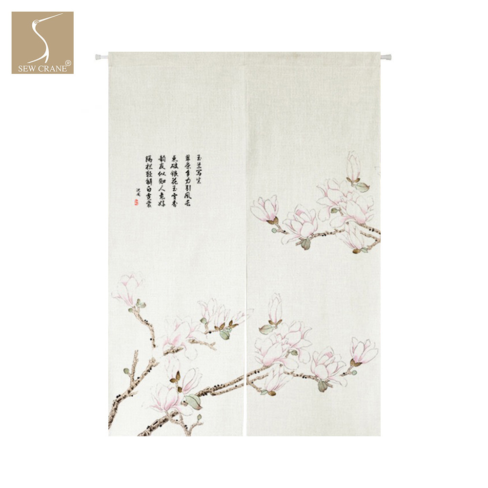 Lente Bloeiende Boom Bloeiende Roze Orchidee Japanse Noren Gordijn Thuis Restaurant Deur Gordijn Keuken Deuropening Scheidingswand
