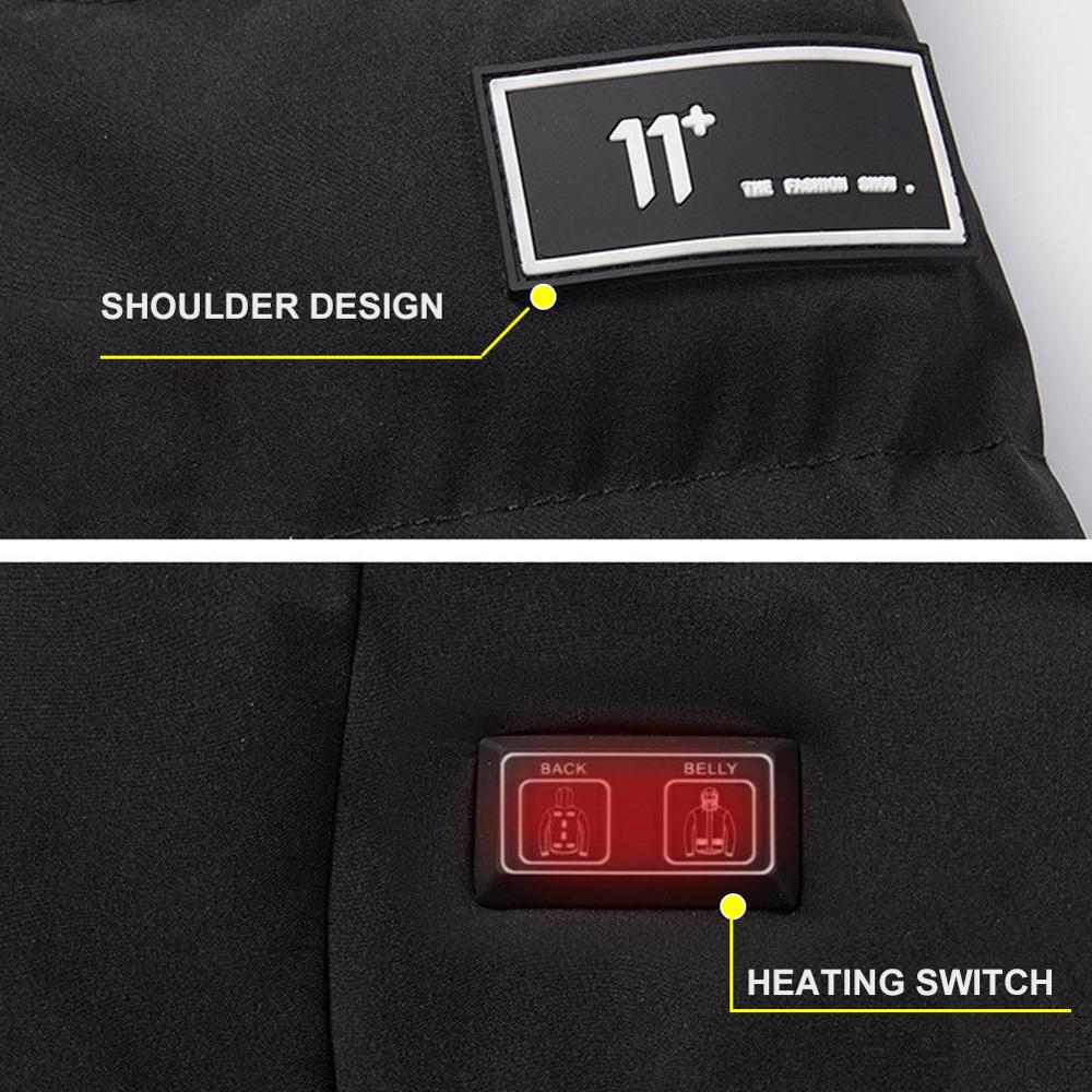 Chaleco calefactado con Usb para hombre y mujer, ropa térmica para caza, calentador de invierno, 9 L-5XL