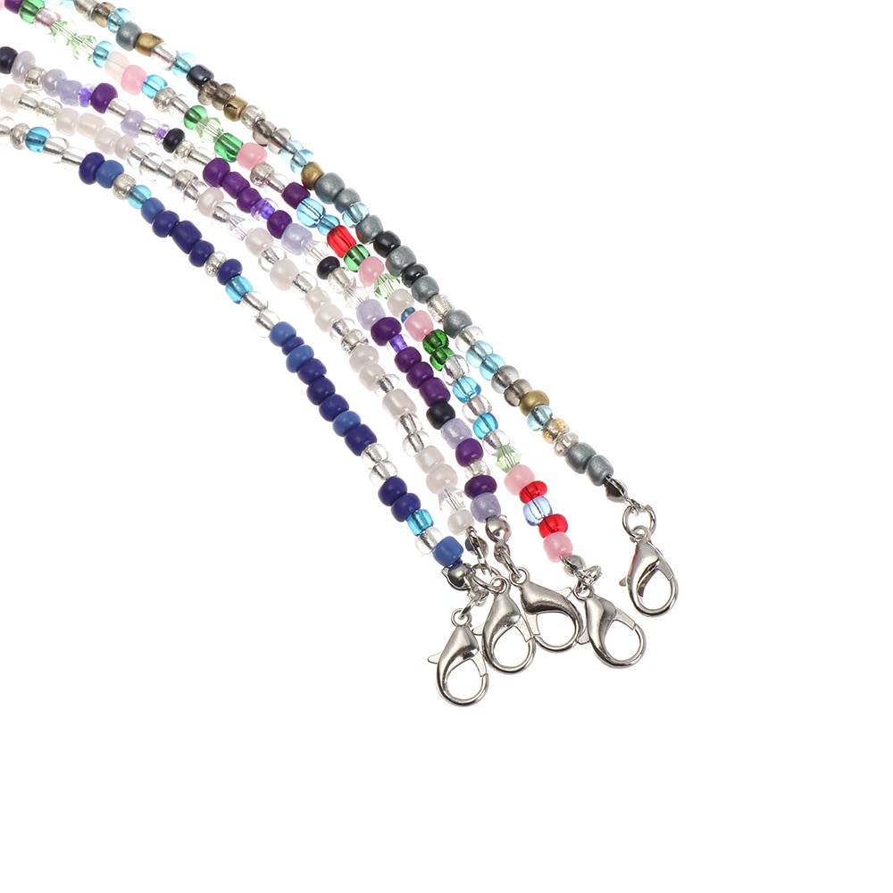 1pc kvinder mænd akryl perler briller kædeforlænger ansigtsmaske snore briller briller strop snor holder hals anti-tabt tilbehør