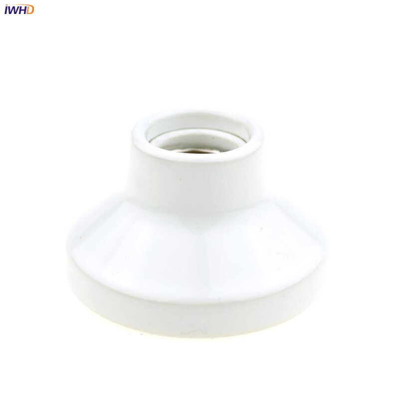 IWHD Portalamparas Keramik E27 Lampe Halfter Basis Für Tisch Licht Douille Soquete E27 Buchse Glühbirne Halfter Homekit Jahrgang: Weiß