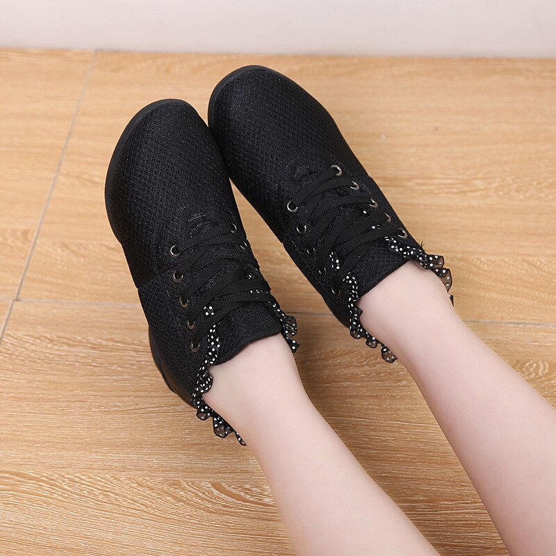 ladies soft bottom dance shoes mid heel lace sailor dance shoes black salsa dance shoes modern ladies square dance shoes