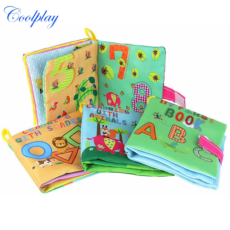 Coolplay Zachte Doek Leren Boeken Baby Dieren Vormen Nummers Cognitie Rustig Boeken Speelgoed Voor Kids Baby 0-12 Maanden boeken)