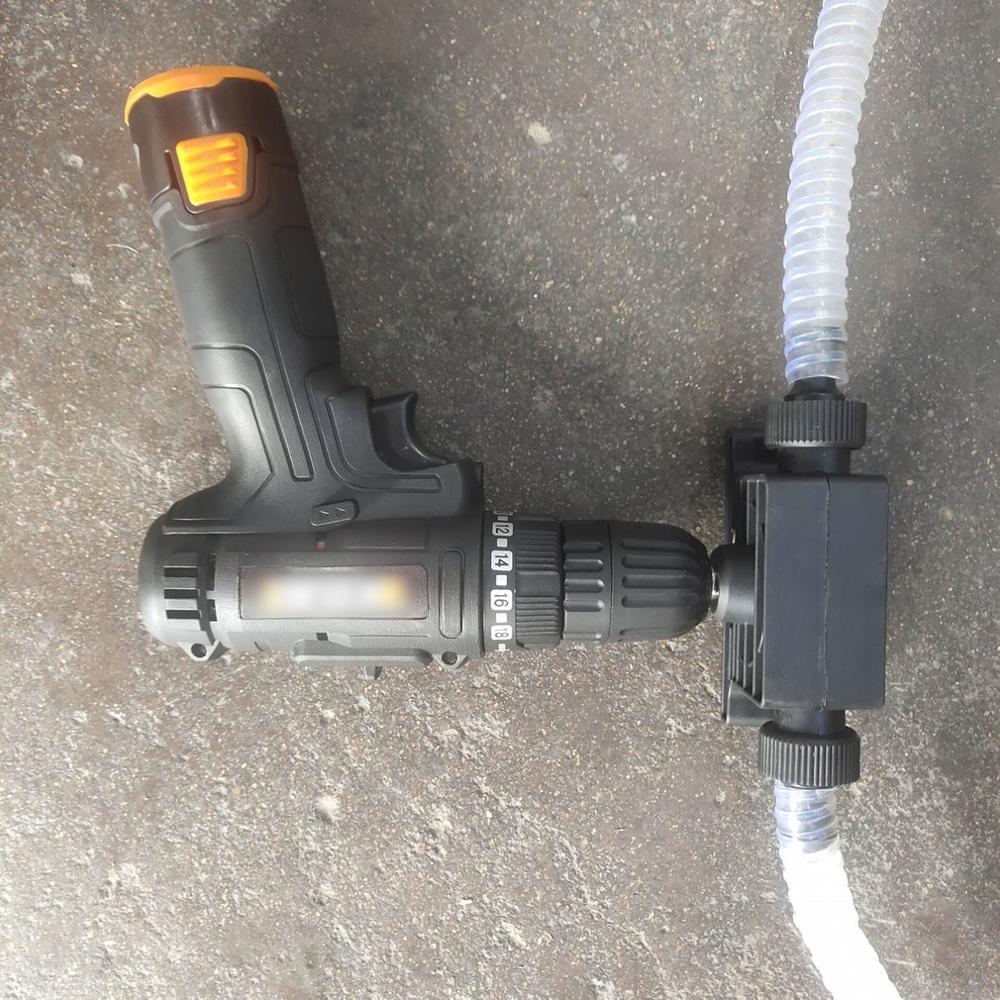Oil Fluid Water Pump Portable Electric Drill Pump Self Priming Transfer Oil Fluid Water Pump Shank for Electric Drill