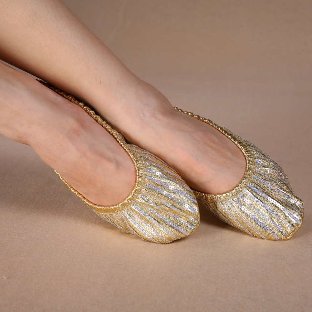 EFINNY Women Girl Belly Dance Shoes Slipper Flat Ballet Gymnastics Dancing Shoes