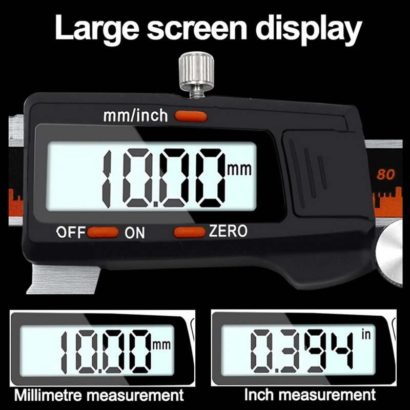 Electronic Digital Vernier Calipers 0-150mm Metal Micrometer Measuring Tool Caliper Gauges LCD Digital Caliper Stainless Steel