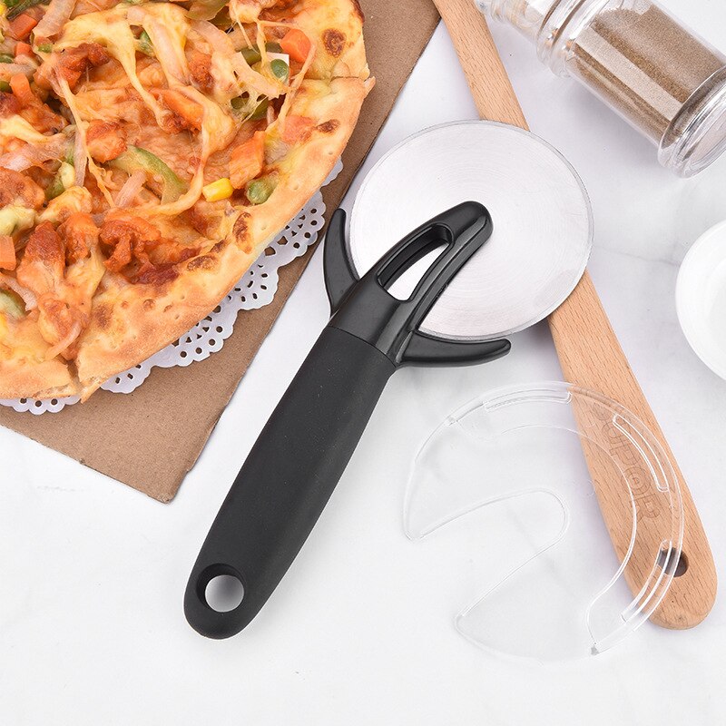 Rodillo de acero inoxidable para cortar Pizza, rueda grande, rebanador para hornear, utensilio de cocina de conveniencia,