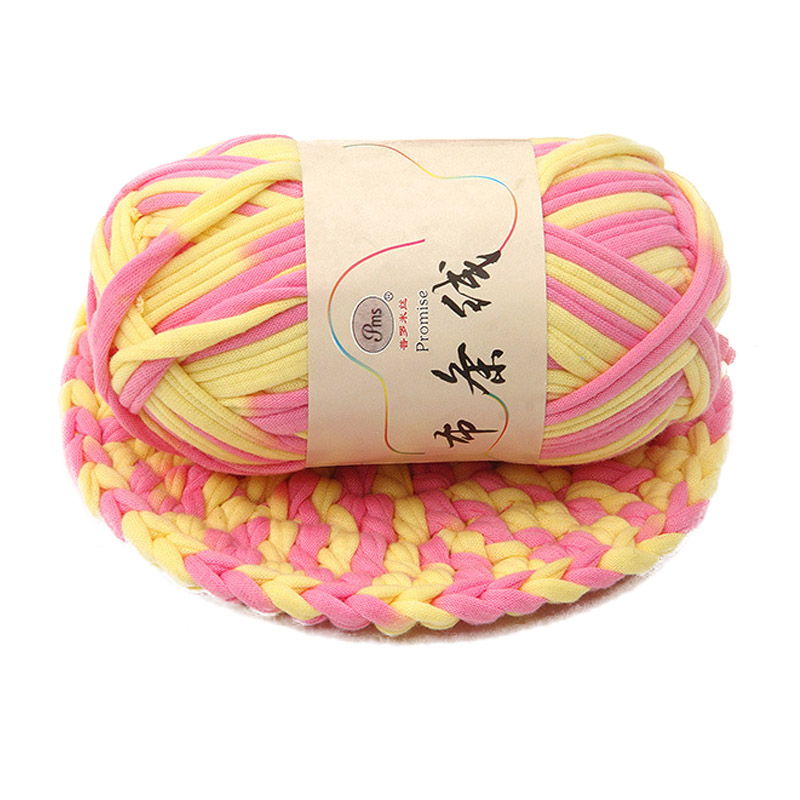 Tira de hilo de tela colorida gruesa para tejer a mano, 100g/cm de ancho de 2,8 bola, hilo de ganchillo para DIY, hilo de cesta de alfombra hecho a mano: NO43