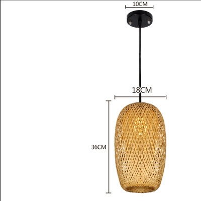 Chinese Hand Knitted Bamboo Art Pendant Lights Restaurant Caf Loft Hanging Pendant Lamp Home Decor Bamboo Led Light Fixtures: A