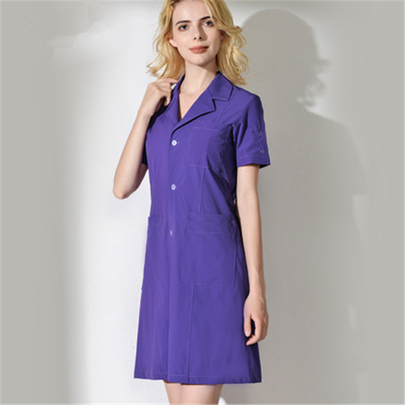 Koreaanse versie van witte jas artsen dragen korte mouwen schoonheidssalon uniform tandartsen medische plastic ziekenhuis huid management