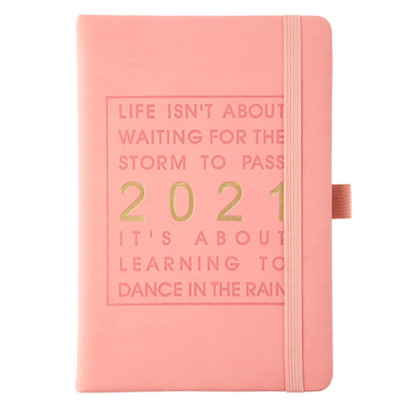 Daily Schedule Planner Calendar Notebook with Elastic Band Pen Holder for Home Office Students Supplies A5 Size: Pink