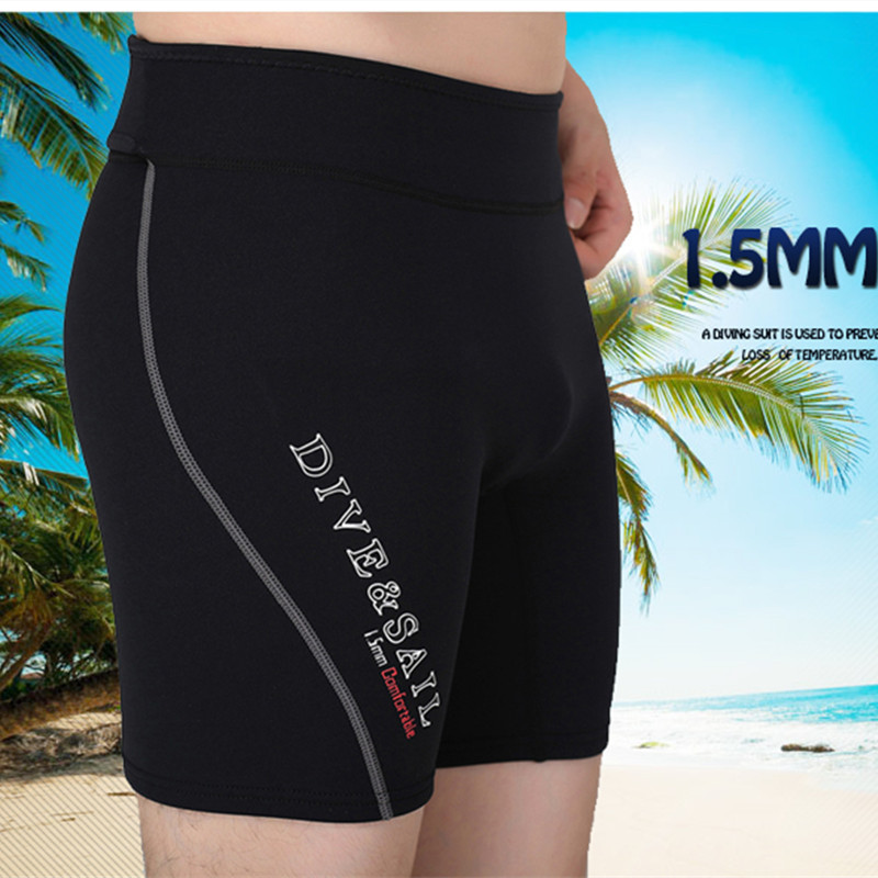 Neopreno de 1,5mm traje pantalones cortos para hombre o mujer natación de invierno paleta vela surf