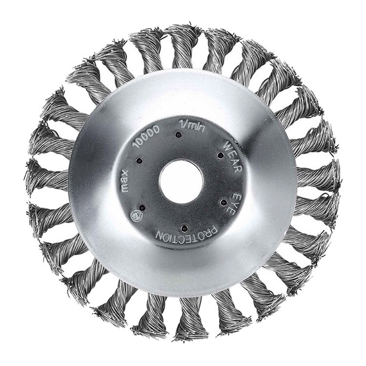 6/8 Inch Steel Wire Grass Trimmer Head Lawn Mower Twisted Wire Wheel Weeding Trimmer Brush Cutter Garden Lawn Supplies: 6 inch