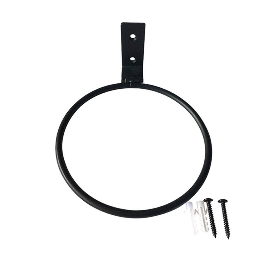 Metal Flower Pot Holder Ring Railing Wall Mounting Planter Pot Stand Stylish Sturdy Planter Rack For Office Outdoor Decor: Dark Khaki