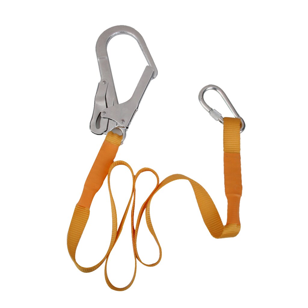 Polyester Safety Harness Belt 180cm with Carabiners 22KN Climbing Arborist