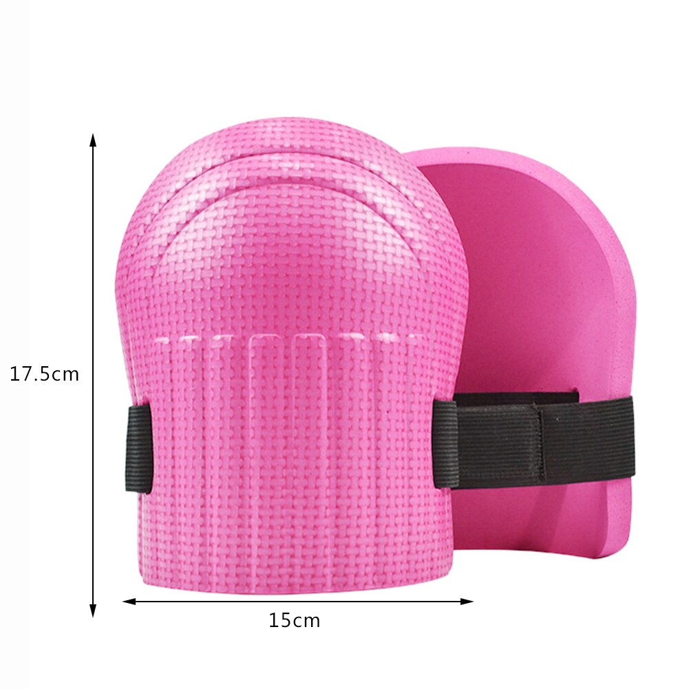 1 Pair EVA Foam Covered Knee Protector Pad Anti-Skid Joints Kneeling Guard for Gardening Builder Workplace Safety Supplies: Pink