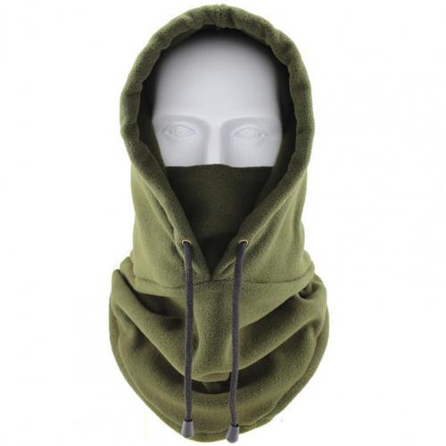 Outdoor Unisex Head Cover Winter Sport Fietsen Fleece Warm Cover Winter Hoed Cs Gezichtsmasker Winddicht Cap Verdikking Hoofddeksels: Army Green