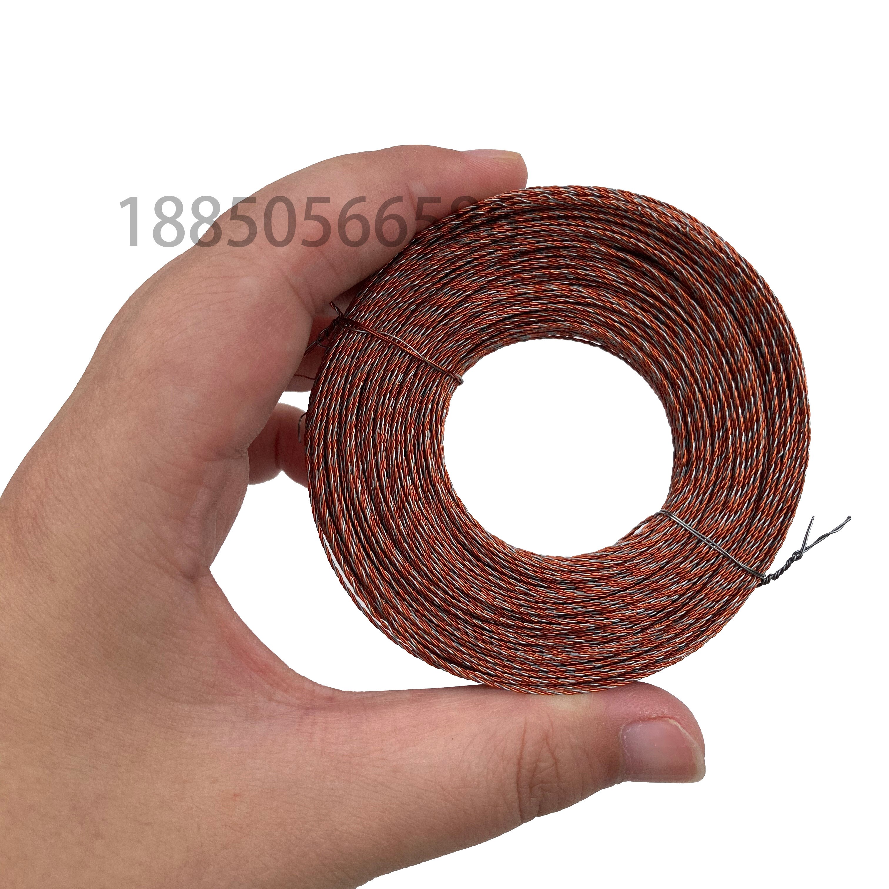 3strands wire diameter of 0.6mm 60m one coil It consists of two copper wires and one strand of steel wire