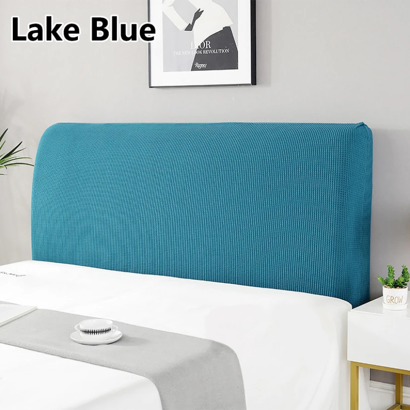 Einfache Nacht Abdeckung Elastische Verdicken Schutz Kopfteil fallen Staub-nachweisen nordisch Schlafzimmer Bett Kissen Abdeckung Haus Dekoration: 180*65cm / Blau