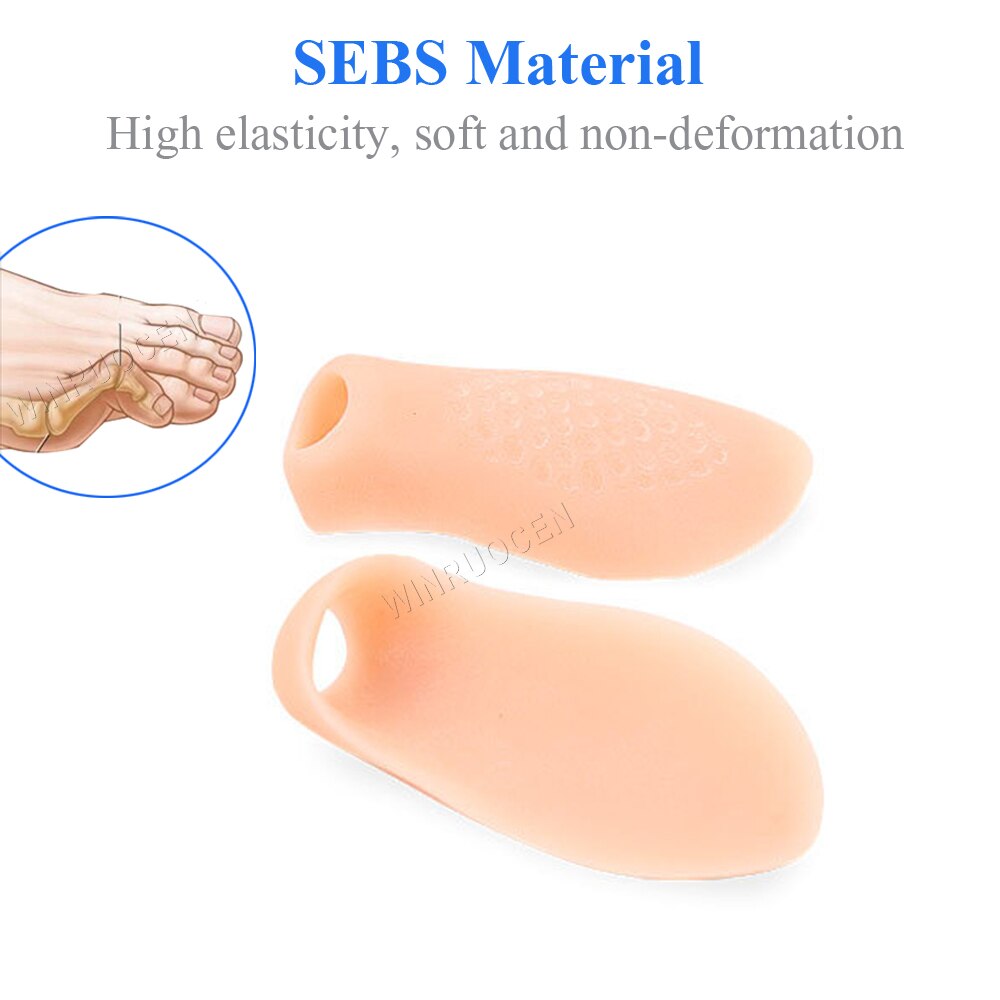 2Pcs Silicone Small toe Separator Bunion Splint Small Valgus Orthosis Correction Overlapping Spreader Foot Protector Inserts
