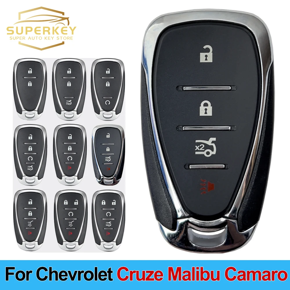 SUPERKEY 2/3/4/5 botones carcasa para llave remota Fob para Chevrolet Chevy Camaro Cruze Malibu Equinox