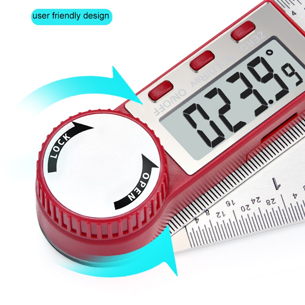 0-200mm/300mm Digital Meter Angle Inclinometer Angle Digital Ruler Electron Goniometer Protractor Angle finder Measuring Tools