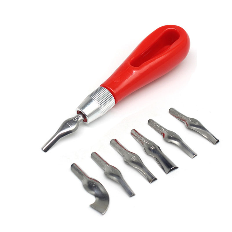 Outil de sculpture pratique pour débutant, bricolage Portable ABS LInoleum Cutter fournitures d'art ergonomique école gravure multifonctionnelle