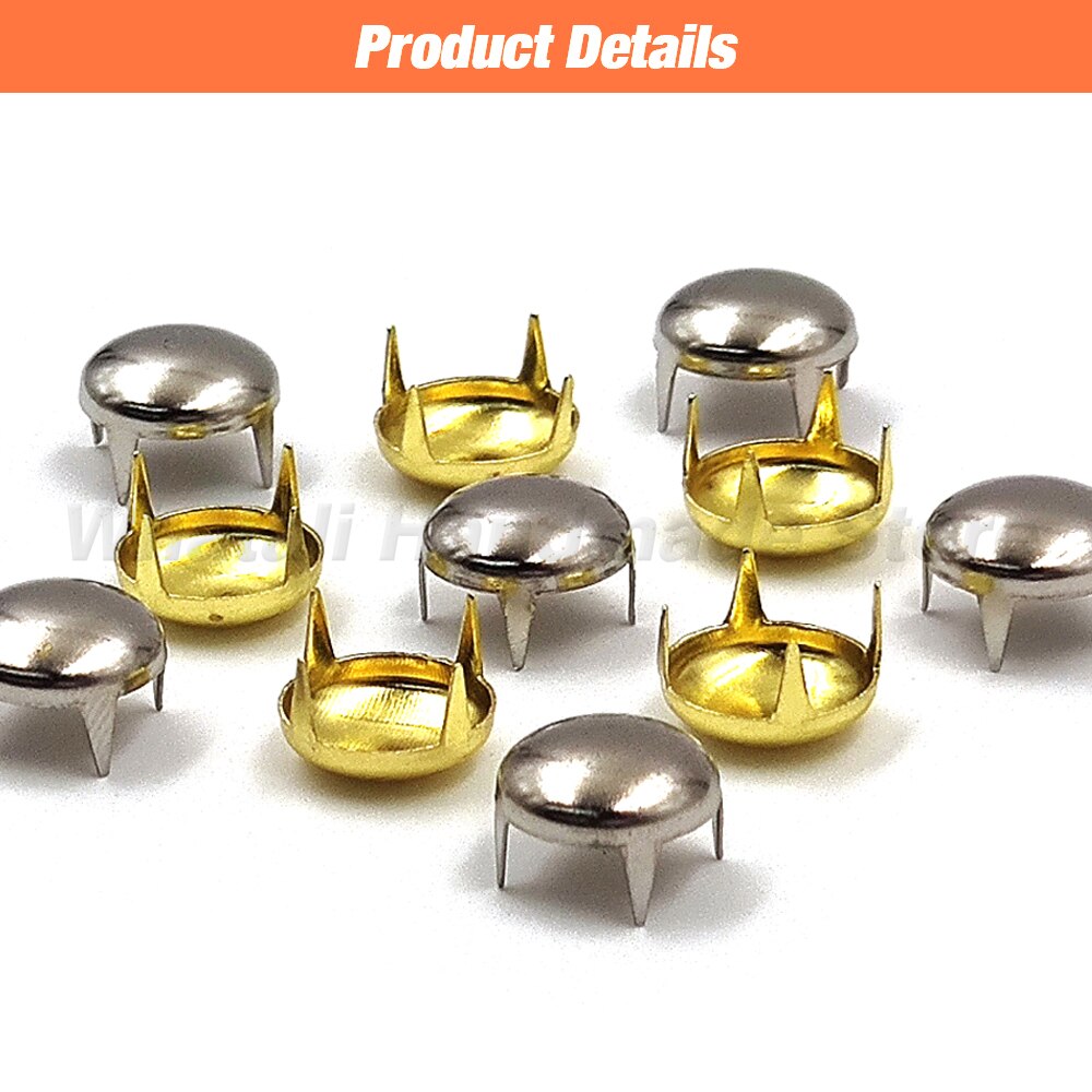 Moule en forme de dôme rond, Rivets, pointes, Kits de têtes de clous avec presse à main, Machine pour chaussures, sacs et vêtements, maroquinerie, 6/8/10/12mm