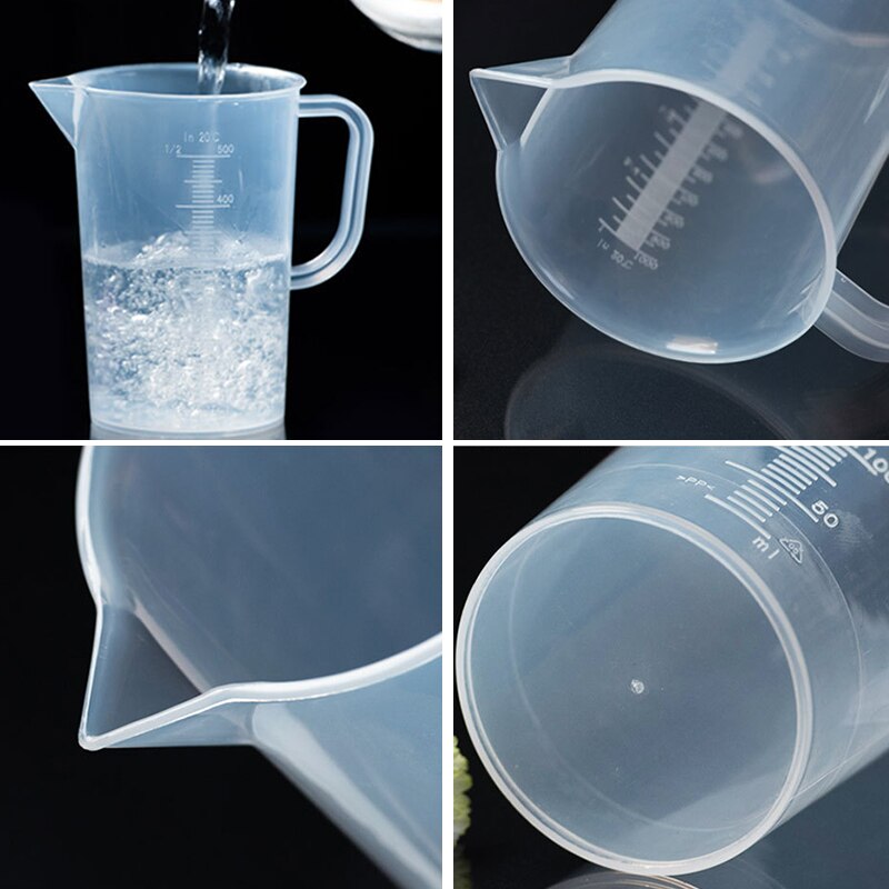 250ml/500ml/1000ml Plastic Measuring Cup Liquid Hydroponics Cooking High Transparency Easy Convenient Measurement Bakeware Tool