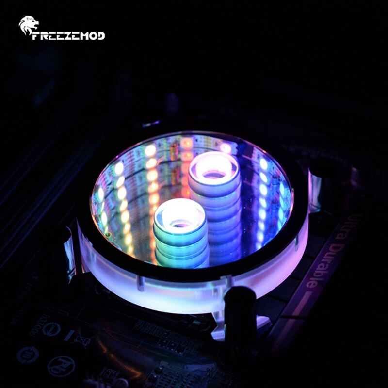 FREEZEMOD PR-XPM ordinateur PC refroidissement par eau CPU bloc pour 1151 115X 1366 5V RBW télécommande 3 broches RGB lumière ventilateurs Co