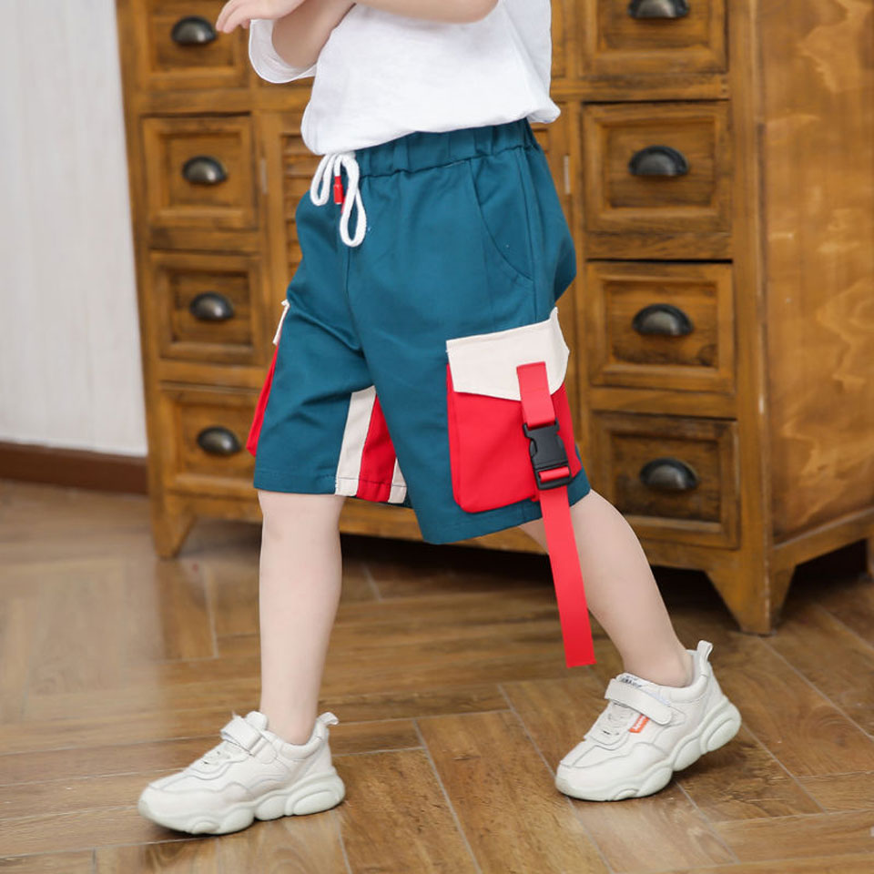 enfants garçon court pantalon bébé garçon décontracté Shorts 4-14 ans grand garçon Shorts pantalons garçons grands paquets: Bleu / 4