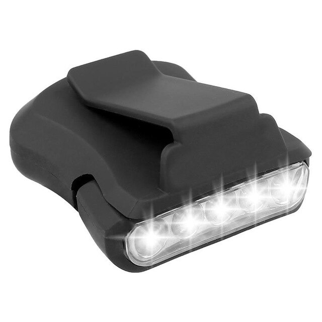 Yunmai 5 stk 5 ledet sensor hodehette lue lampe lys hodelykt lommelykt svart turlommelykt sykling blitslys utendørs ridning: En