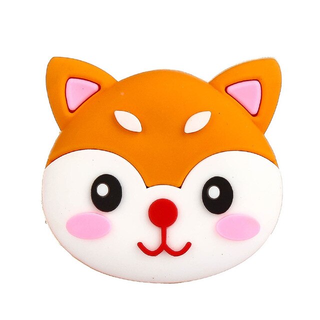 Silicone Desk Corner Protector Door Handle Bumper Guard Stopper Self Adhesive Rubber Round Door Crash Pad Anti-slip Sticker: Yellow cat