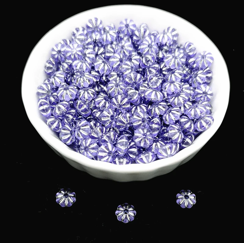 200 Uds. Hermosas cuentas con forma de flor espacio colorido para hacer joyas colgante collar pulsera DIY: Gris oscuro