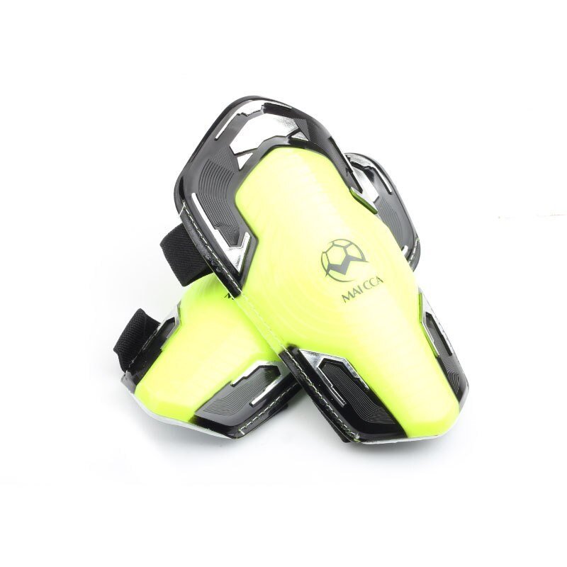 Scheenbeschermers volwassenen Professionele mannen en vrouwen Voetbal Been Protector Ondersteuning bandage Schaatsen schacht Sport Voetbal benen Guards: Licht Groen