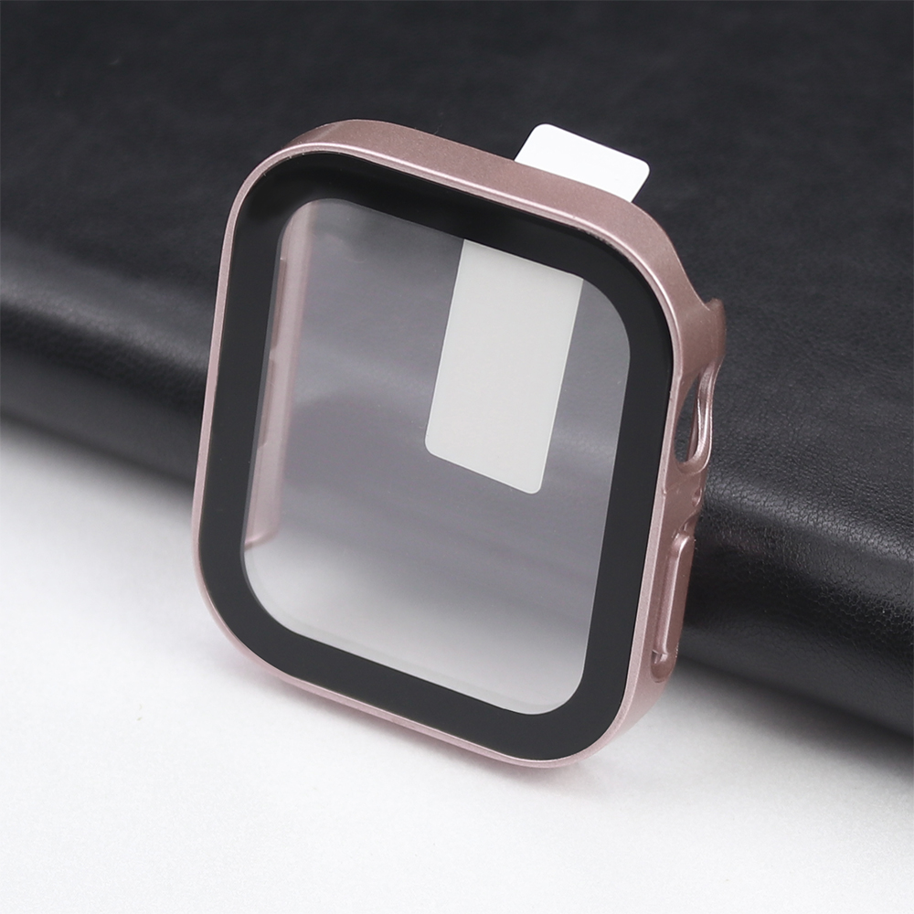 Glas + wasserdichtes Gehäbenutzen für Apfel Uhr 7, 8, 9, 45 mm, 41 mm, Displayschutzfolie, harter PC-Stoßfänger für iWatch Serie 6, 5, 4 SE 40 mm, 44 mm Abdeckung: P12/613 / 2-3,9 Zoll