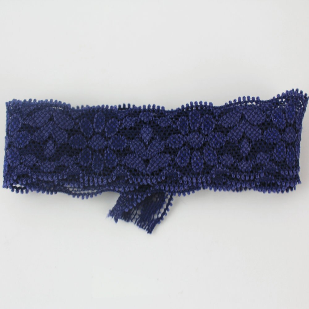 1'' 25mm elastic embroidered lace ribbon stretch lace trimmings DIY headband fabric 20 yards