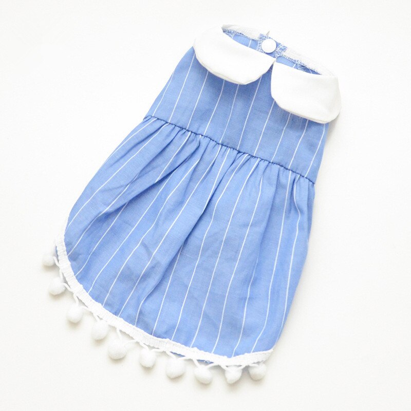 Boy Dog Clothes Shirt Girl Dog Skirt Couple Pet Clothing Summer Dog Costume Cat Chihuahua Yorkie Puppy Apparel Outfit: Dark Blue Skirt / XXL