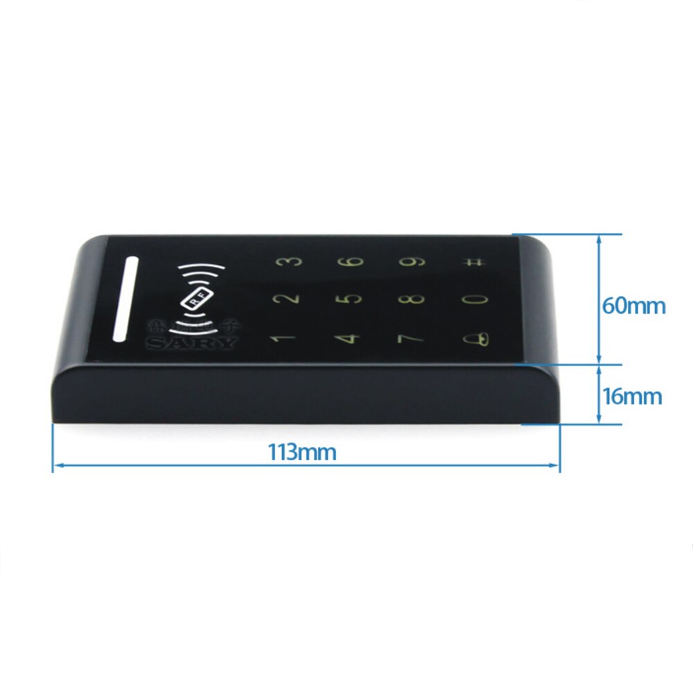 sy-k3 LED touch keyboard 13.56MHZ RFID access control system number keyboard wg26 port+10pcs keyfobs