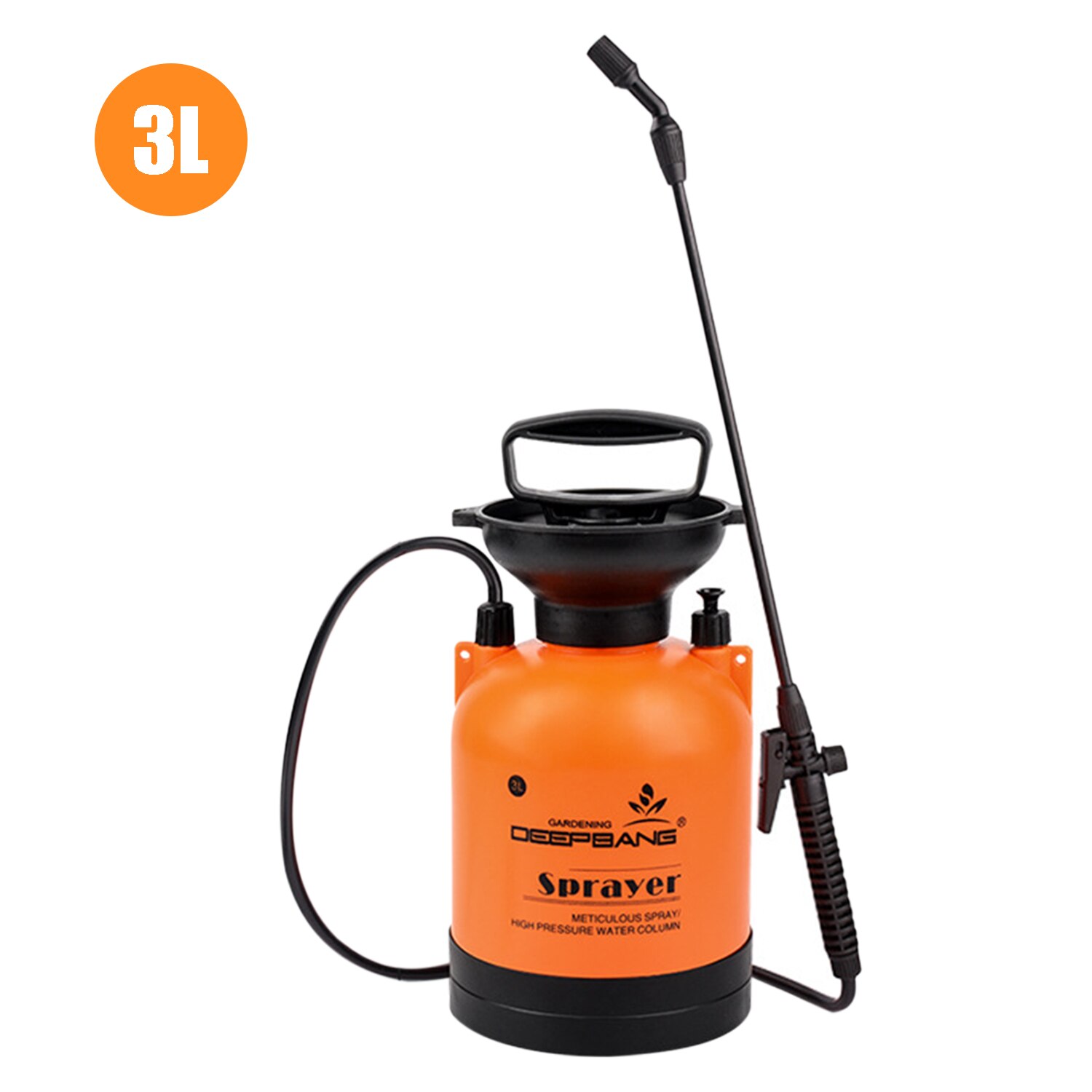 Garden Pump Sprayer Handheld Water Sprayer Plant Water Sprayer Lawn Bottle for Watering Cleaning Fertilizing: 3L Plastic