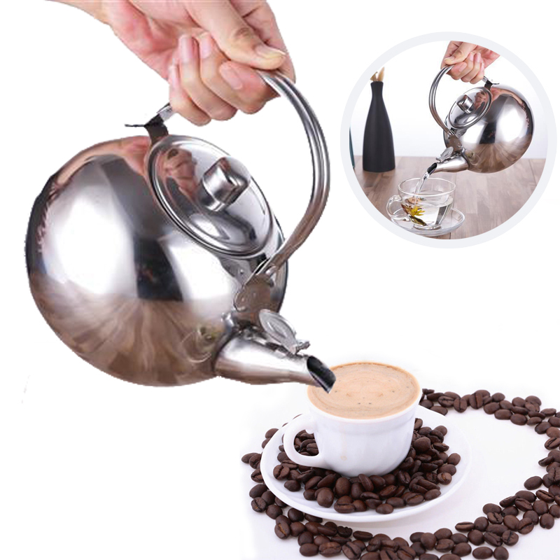 Théière filtre inox bouteille d'eau froide pas de son magnétique théière Camping bouilloires bouilloire à vin service à thé outils de cuisine