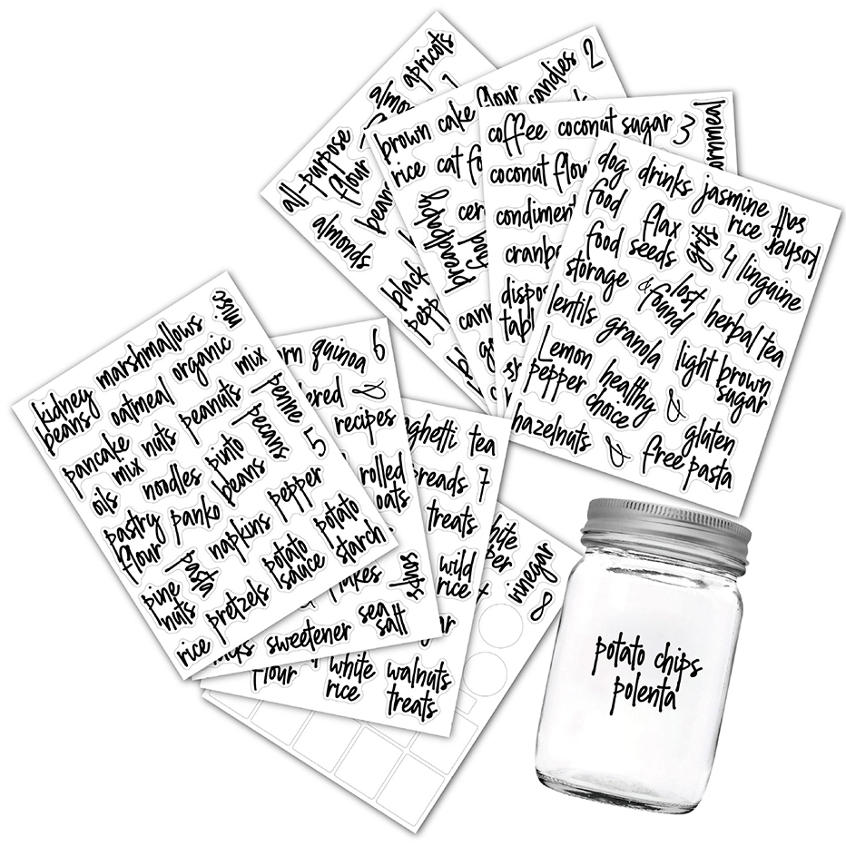 96-Pack Baking Pantry Labels – Waterproof Stickers For Jars & Containers (UK Baking Essentials)