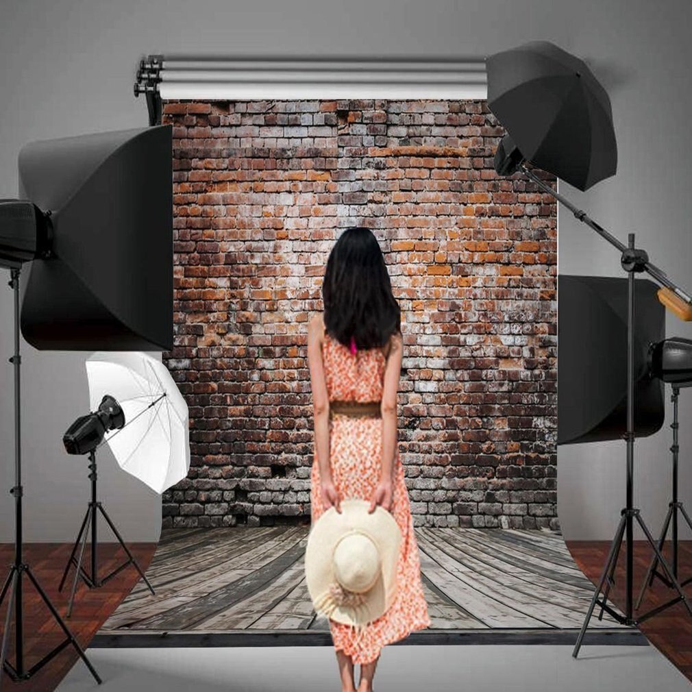 1.5*2.1M Photography Studio Vintage Brick Wall Backdrop Seamless Surface Without Reflective Foldable Photo Background Cloth