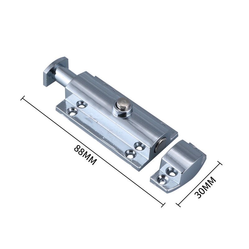 Home Door Window Plastic/Zinc Alloy Security Slide Bolt Lock for Bathroom Toilet Spring Latch: plastic