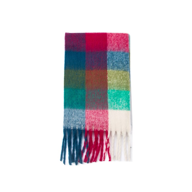 nouvelle Plaid hiver écharpe femmes grande taille Plus épais Pashmina châles femelle grande couverture gland enveloppes 250cm: 05