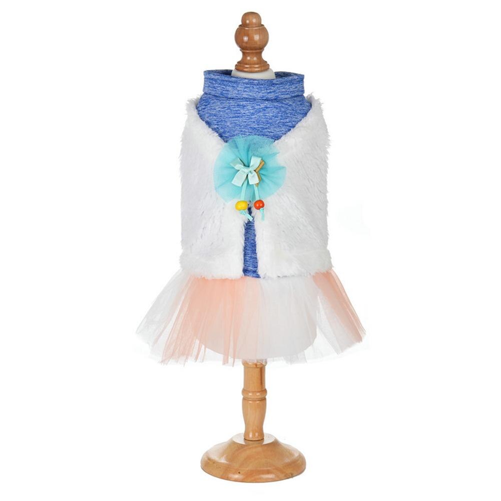 Jaar Hond Puppy Winter Zachte Warme Kant Bowtie Rok Kleding Party Dress Kostuum Kleding Jumpsuit Jurk Huisdier levert