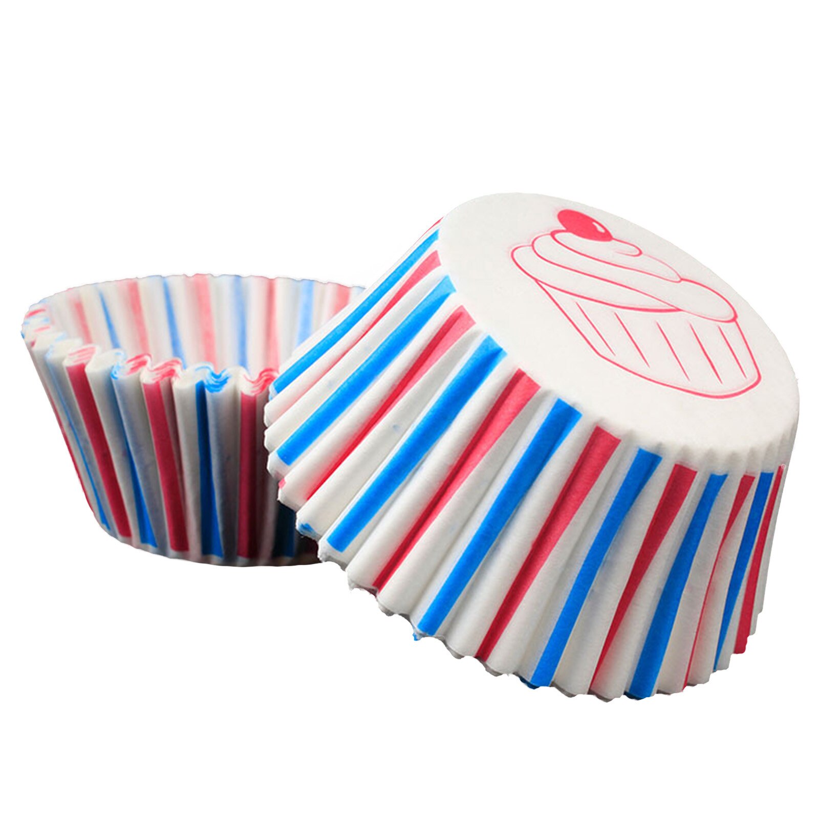 High-resistance Cupcake Cup Baking Utensils Thick High Temperature Resistant Rainbow Paper Cake Budding Pvc Paper Cup#50#50: D