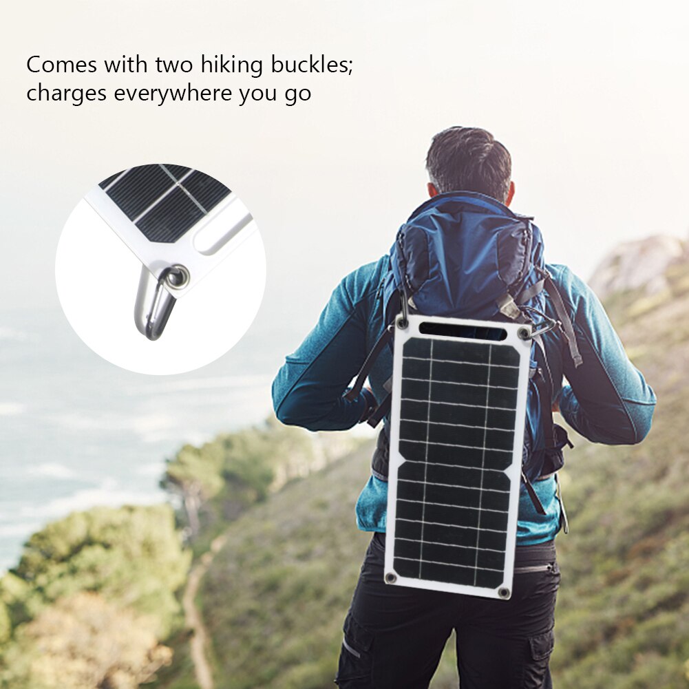 6W 5V USB Solar Panel Outdoor Travel Hiking Camping Portable Cells Power Bank Battery Solar Charger Generator for Mobile Phone