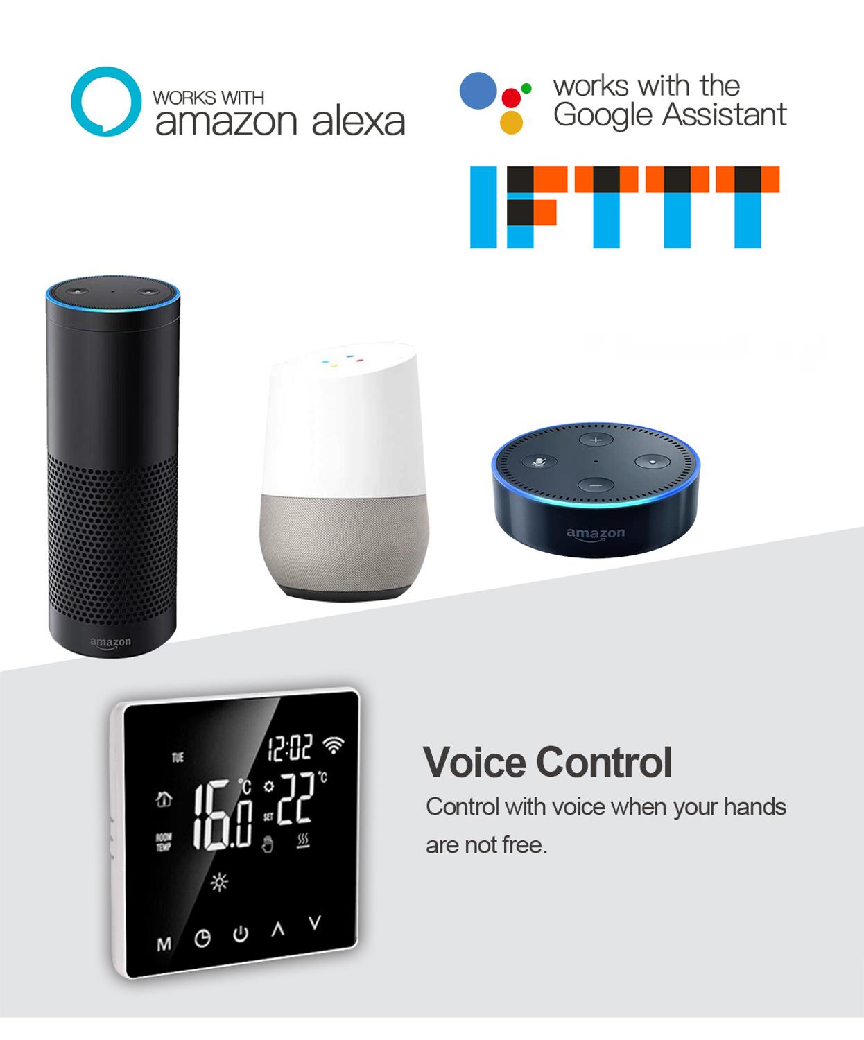 Myuet ME81 Wifi Smart Heating Thermostat LCD Display Voice Control Electric/Water Floor Temperature Controller