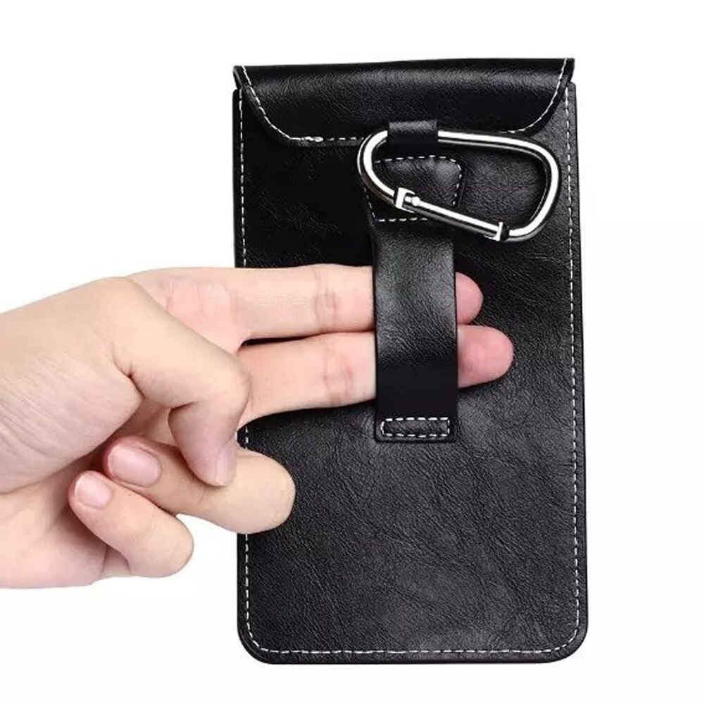 Funda Universal de cuero PU para teléfono móvil funda para Smartphone bolsa para cinturón funda para cintura para iphone Huawei Samsung Xiaomi